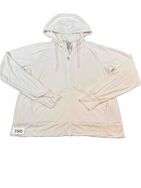 Women's Mondetta White Zip-Up Hoodie Sweatshirt Size M